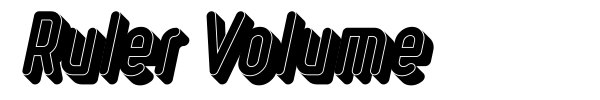 Ruler Volume font preview